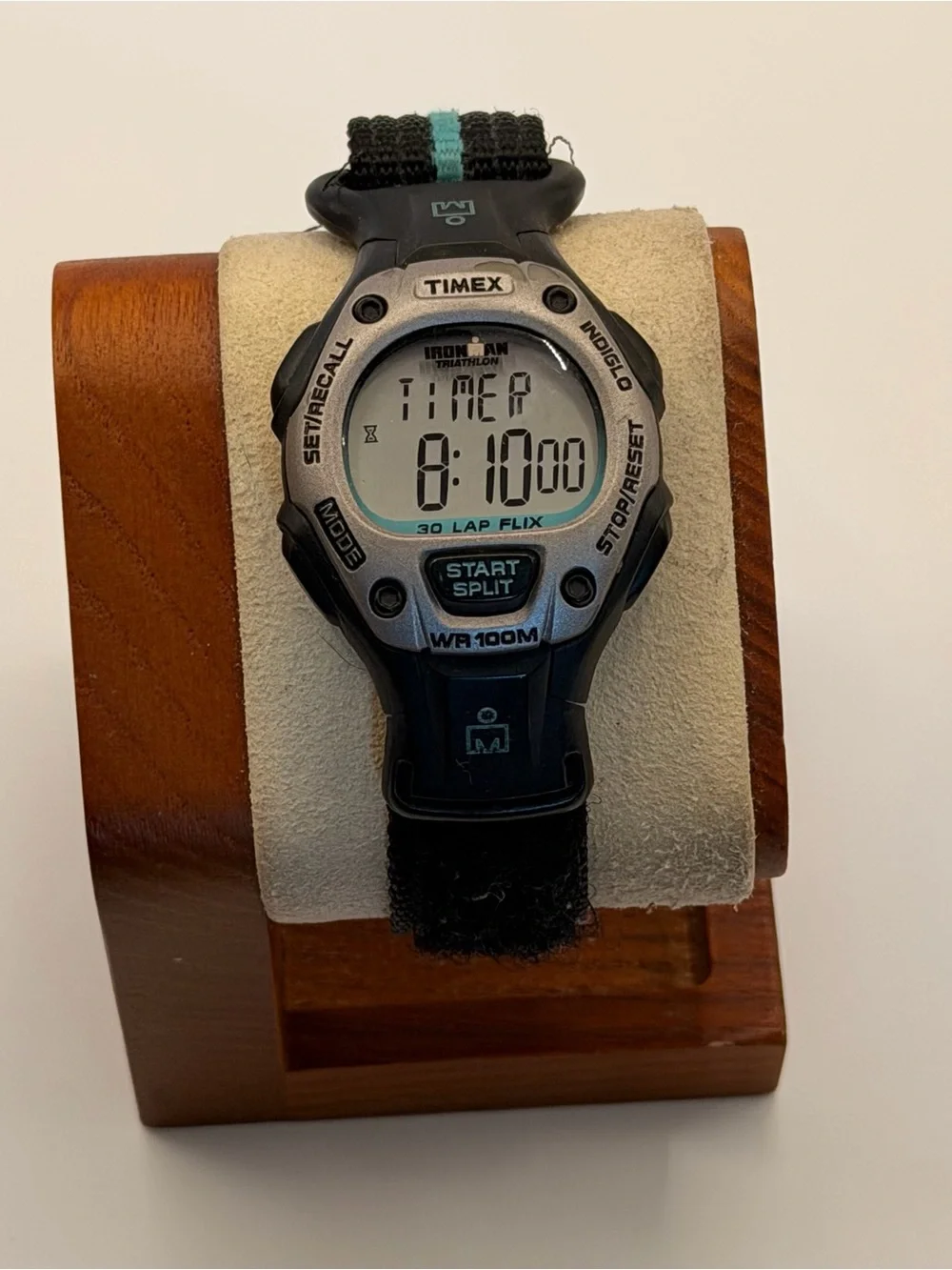 TIMEX Ironman Fast-Wrap Women’s 35mm Digital Watch Light Blue/Silver